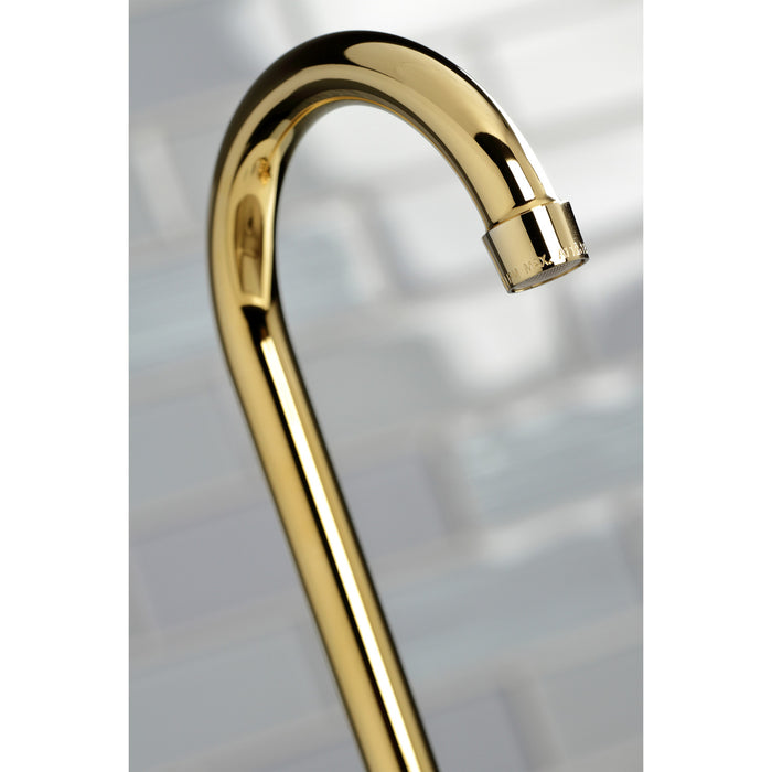 Kingston Tulare KB8492ZX - Millennium Two-Handle 2-Hole Deck Mount Bar Faucet, Polished Brass