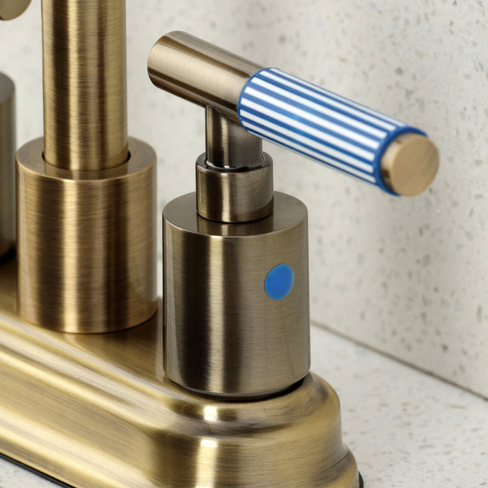 Kingston Sona KB8493KPS - Verona Double-Handle 4-Inch Centerset Bar Faucet, Antique Brass
