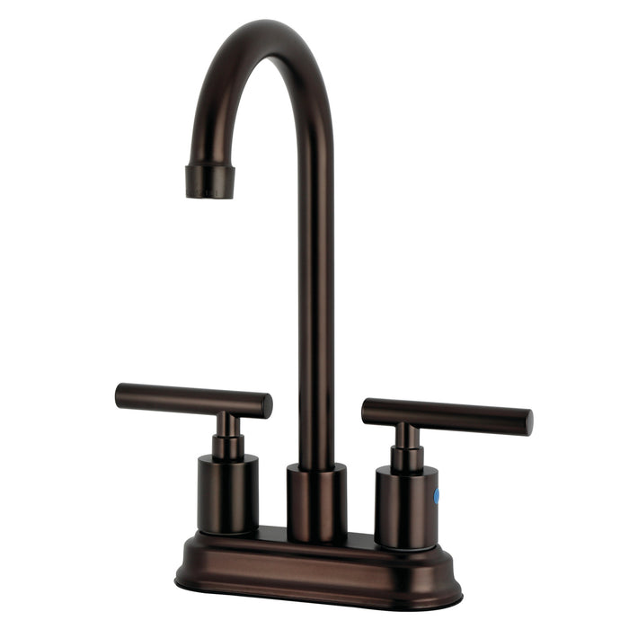 Kingston Sona KB8495CML - Manhattan Two-Handle 2-Hole Deck Mount Bar Faucet, Oil Rubbed Bronze
