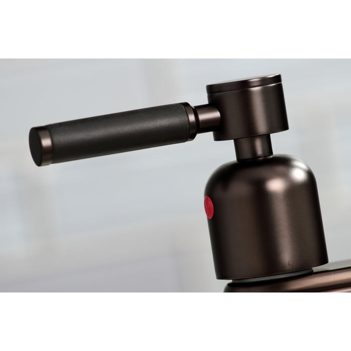 Kingston Tulare KB8495DKL - Kaiser Two-Handle 2-Hole Deck Mount Bar Faucet, Oil Rubbed Bronze