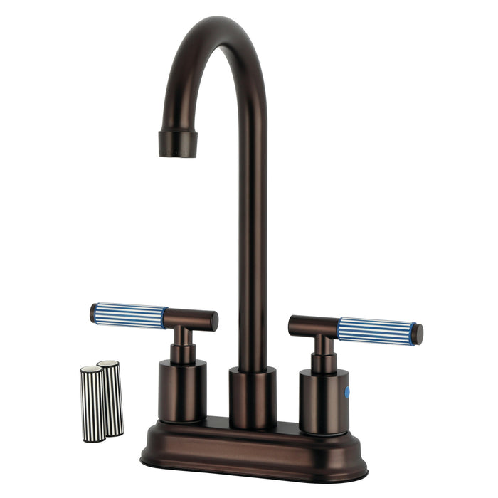 Kingston Sona KB8495KPS - Verona Double-Handle 4-Inch Centerset Bar Faucet, Oil Rubbed Bronze