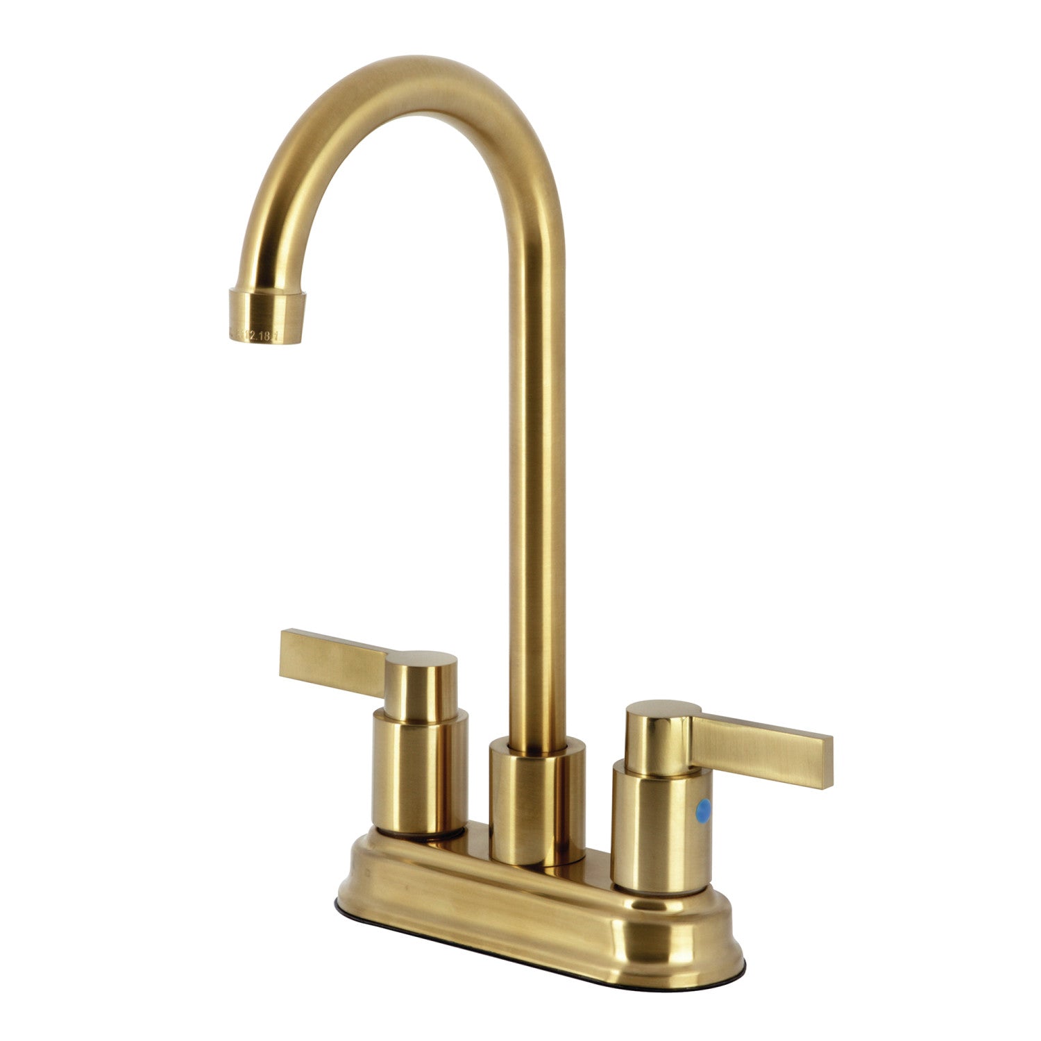 Kingston Brass NuvoFusion Bar Wasserhahn – Antikkupfer, 4-Zoll Lochabstand, 1,8 GPM Durchfluss