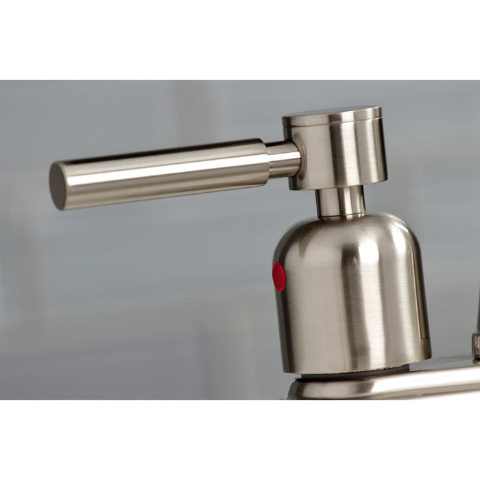Kingston Tulare KB8498DL - Concord Two-Handle 2-Hole Deck Mount Bar Faucet, Brushed Nickel