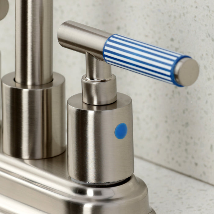 Kingston Sona KB8498KPS - Verona Double-Handle 4-Inch Centerset Bar Faucet, Brushed Nickel