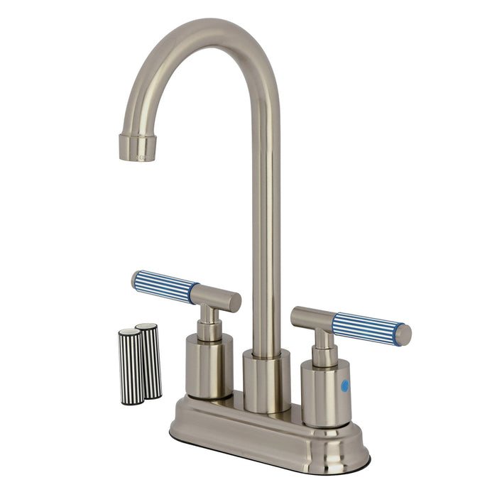 Kingston Sona KB8498KPS - Verona Double-Handle 4-Inch Centerset Bar Faucet, Brushed Nickel