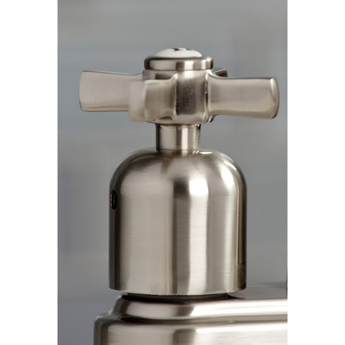 Kingston Tulare KB8498ZX - Millennium Two-Handle 2-Hole Deck Mount Bar Faucet, Brushed Nickel