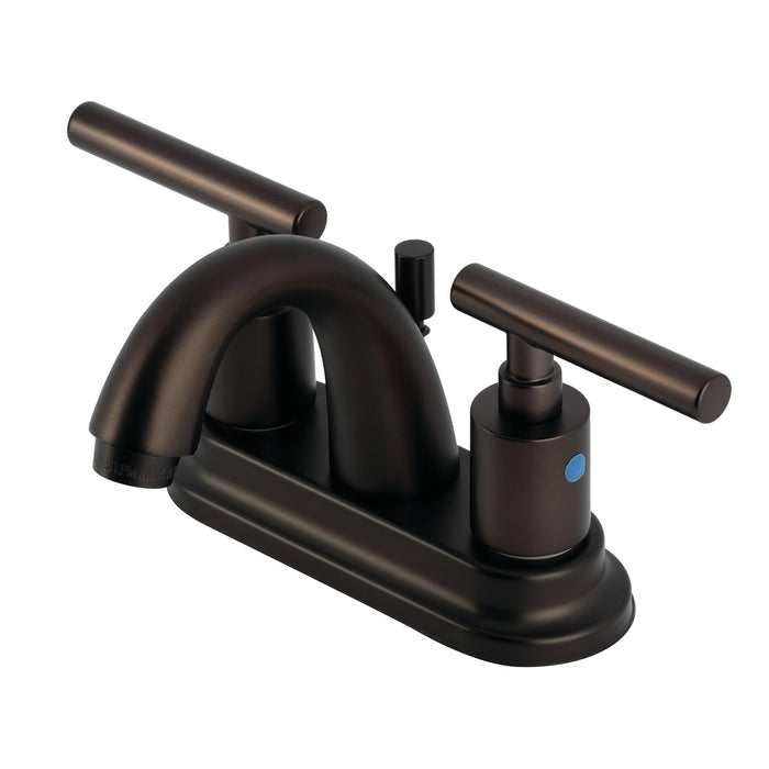 Manhattan KB8615CML Two-Handle 3-Hole Deck Mount 4" Centerset Bathroom Faucet with Pop-Up Drain, Oil Rubbed Bronze
