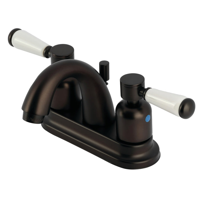Kingston Tulare KB8615DPL - Paris Double-Handle 3-Hole Deck Mount 4-Inch Centerset Bathroom Faucet with Pop-Up Drain, Oil Rubbed Bronze
