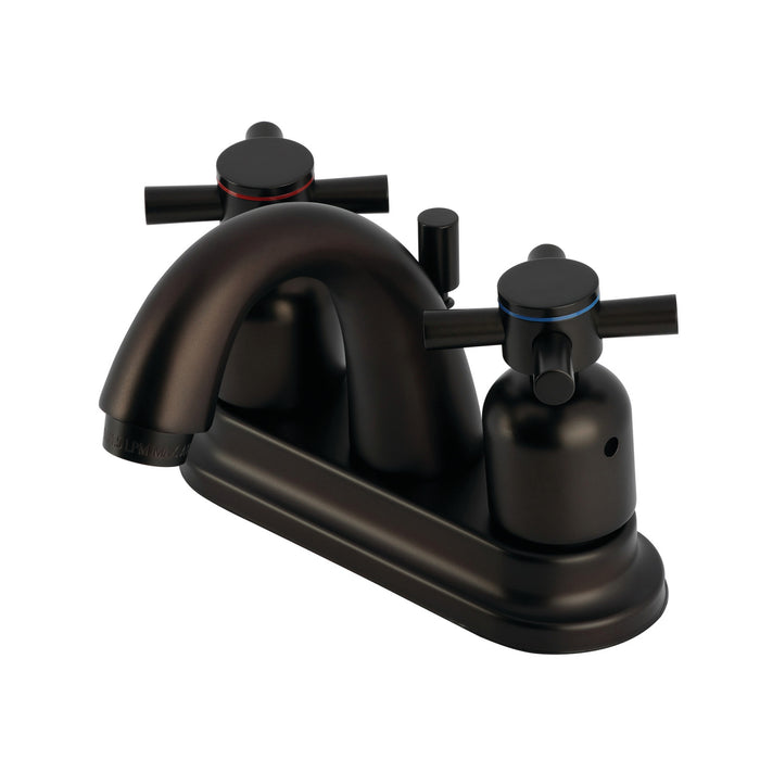 Concord KB8615DX Two-Handle 3-Hole Deck Mount 4" Centerset Bathroom Faucet with Plastic Pop-Up, Oil Rubbed Bronze