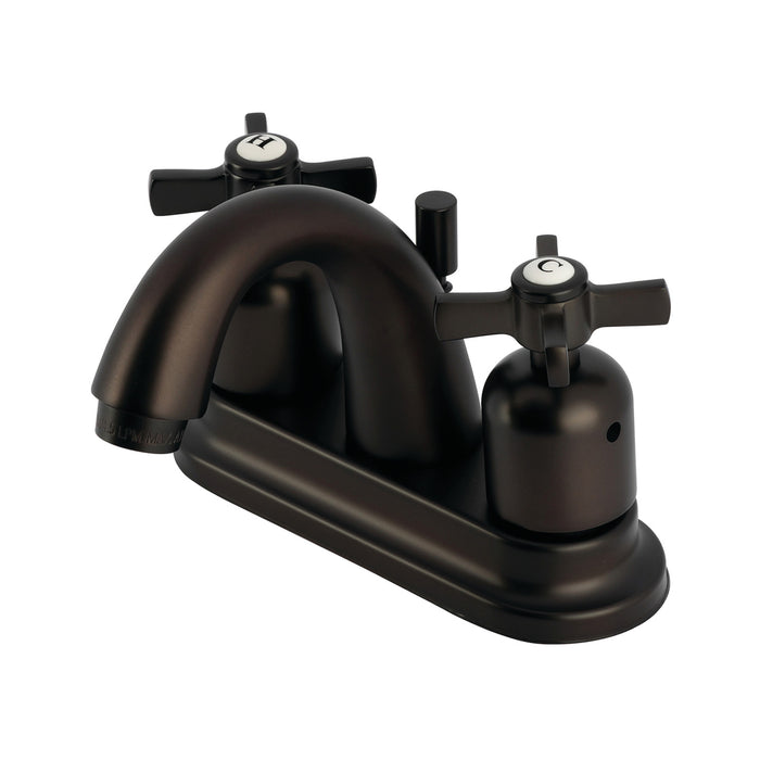 Millennium KB8615ZX Two-Handle 3-Hole Deck Mount 4" Centerset Bathroom Faucet with Plastic Pop-Up, Oil Rubbed Bronze
