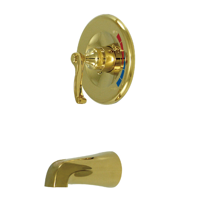 Kingston Tulare KB8632FLTO - Royale Single-Handle Pressure Balanced Tub Faucet, Polished Brass