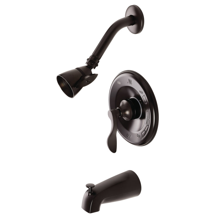 Kingston Tulare KB8635DFL - NuWave Single-Handle Pressure Balanced Tub and Shower Faucet, Oil Rubbed Bronze