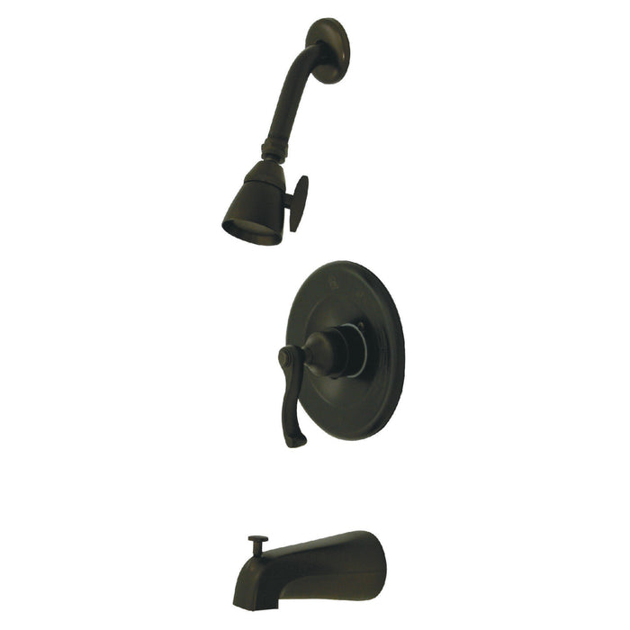 Kingston Tulare KB8635FLT - Royale Single-Handle Pressure Balanced Tub and Shower Faucet, Trim Only, Oil Rubbed Bronze