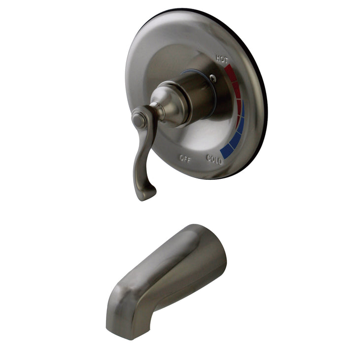 Kingston Tulare KB8638FLTO - Royale Single-Handle Pressure Balanced Tub Faucet, Brushed Nickel