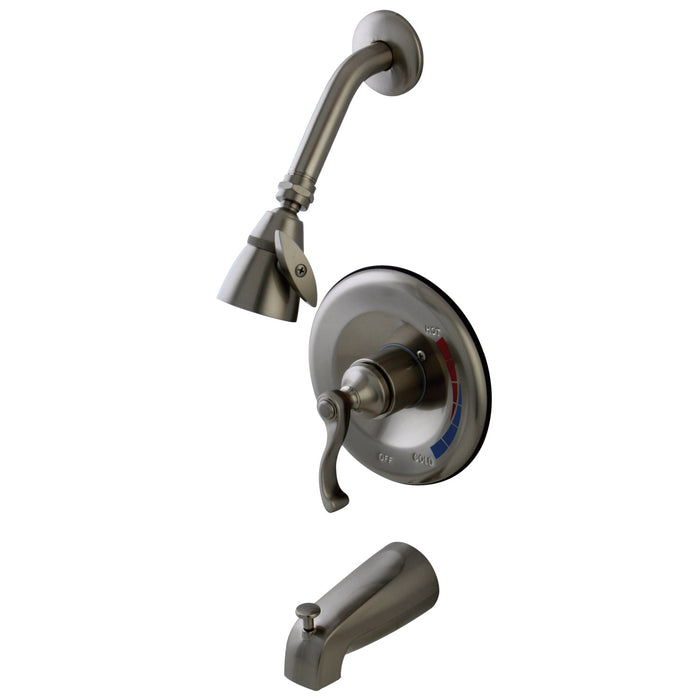 Kingston Tulare KB8638FLT - Royale Single-Handle Pressure Balanced Tub and Shower Faucet, Trim Only, Brushed Nickel