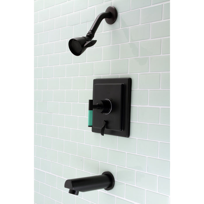 Kingston Sona KB86500CKL - Kaiser Single-Handle Pressure Balanced Tub and Shower Faucet, Matte Black