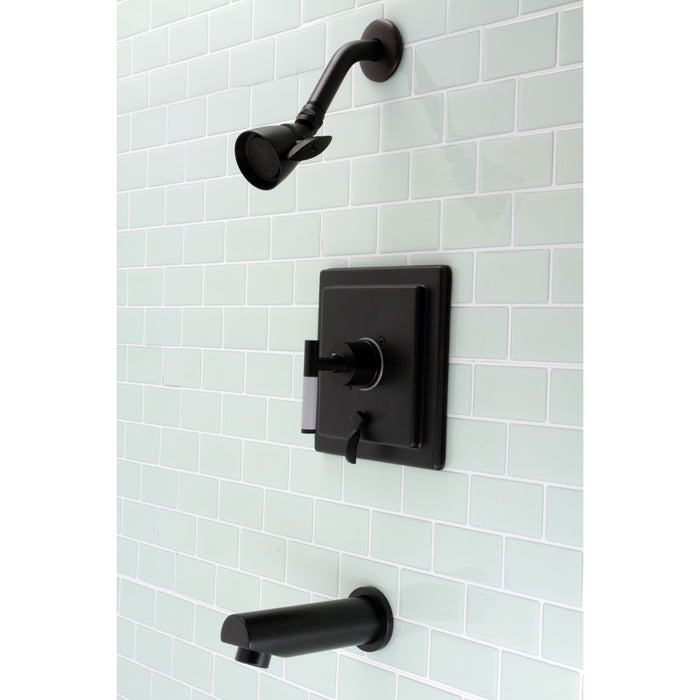 Kingston Sona KB86500CKL - Kaiser Single-Handle Pressure Balanced Tub and Shower Faucet, Matte Black