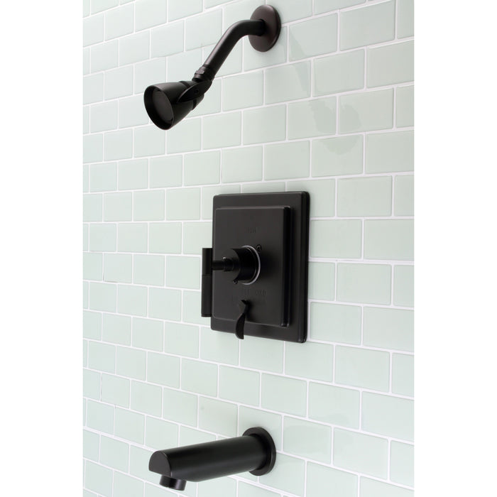 Kingston Sona KB86500CKL - Kaiser Single-Handle Pressure Balanced Tub and Shower Faucet, Matte Black