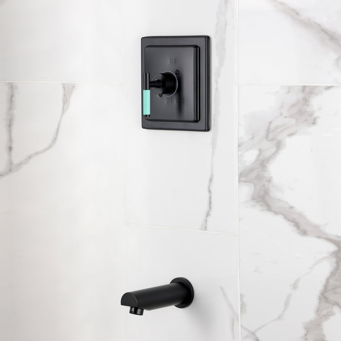 Kingston Kaiser KB8650CKLTO Single-Handle Pressure Balanced Tub Faucet, Matte Black