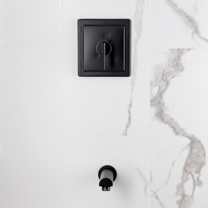 Kingston Kaiser KB8650CKLTO Single-Handle Pressure Balanced Tub Faucet, Matte Black