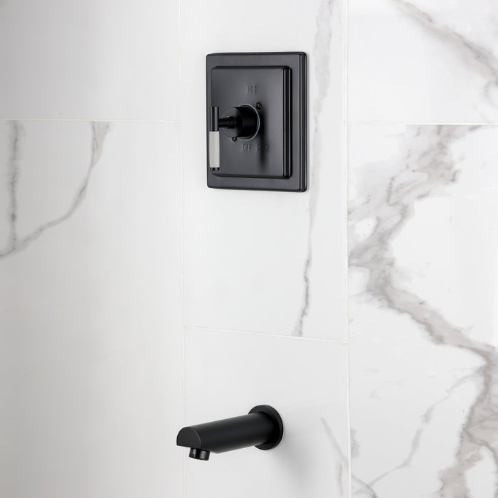 Kingston Kaiser KB8650CKLTO Single-Handle Pressure Balanced Tub Faucet, Matte Black