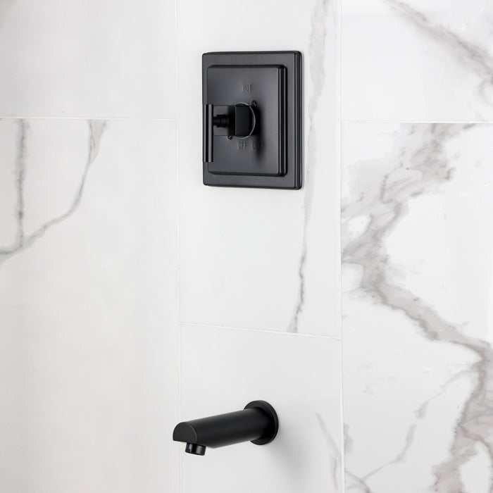 Kingston Manhattan KB8650CMLTO Single-Handle Pressure Balanced Tub Faucet, Matte Black