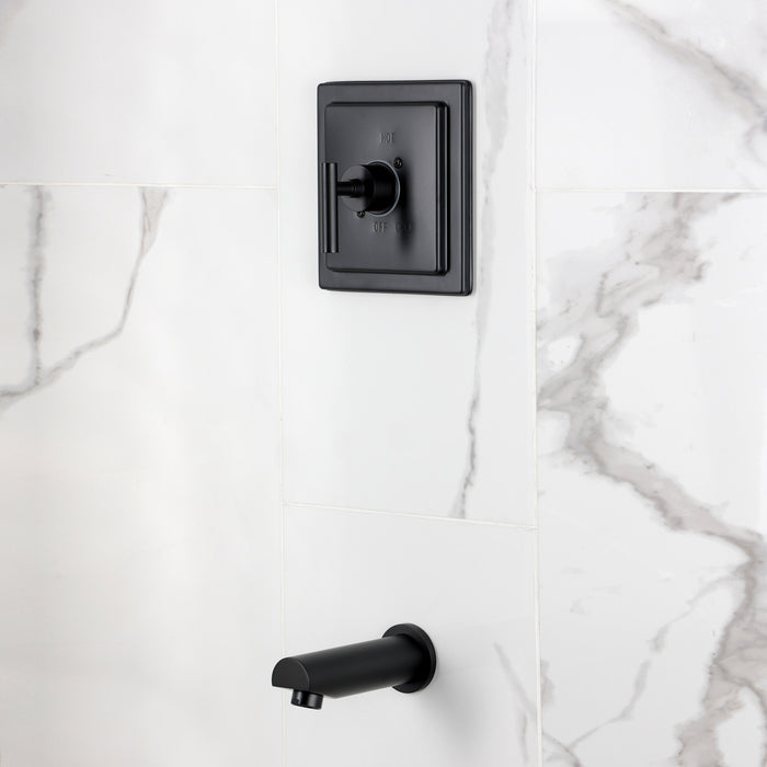 Kingston Sona KB8650CQLTO - Claremont Single-Handle Pressure Balanced Tub Faucet, Matte Black