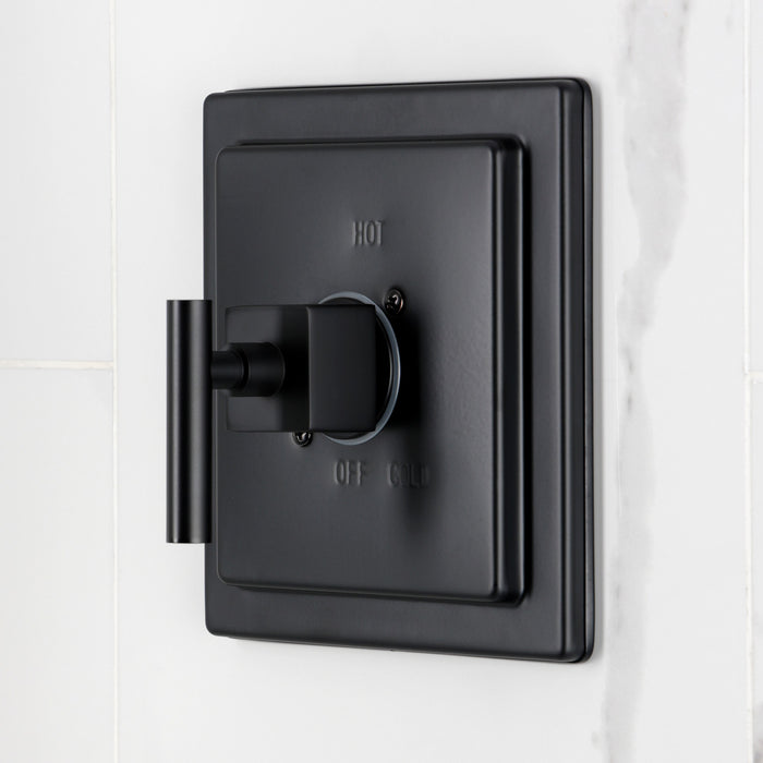 Kingston Sona KB8650CQLTO - Claremont Single-Handle Pressure Balanced Tub Faucet, Matte Black