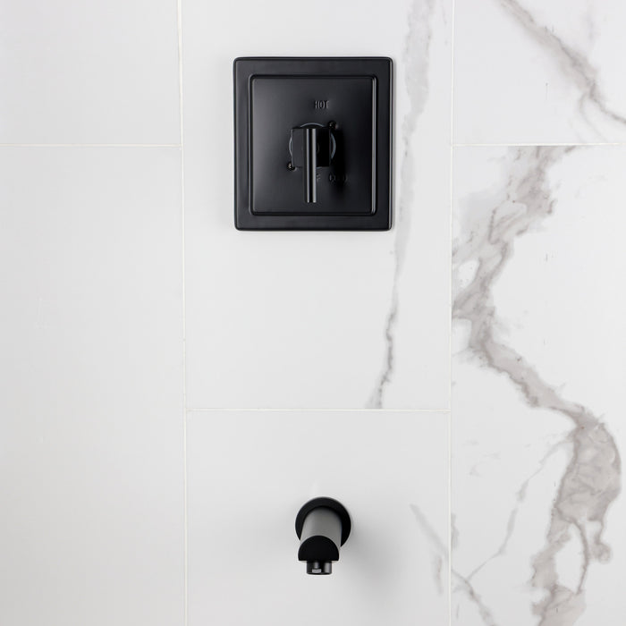 Kingston Sona KB8650CQLTO - Claremont Single-Handle Pressure Balanced Tub Faucet, Matte Black