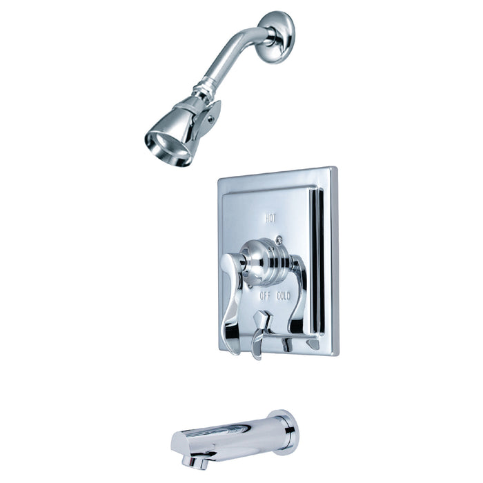 Kingston Sona KB86510DFL Single-Handle Pressure Balanced Tub and Shower Faucet, Polished Chrome