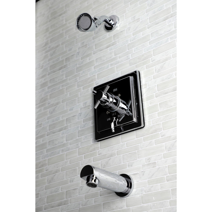 Kingston Sona KB86510DX Single-Handle Pressure Balanced Tub and Shower Faucet, Polished Chrome