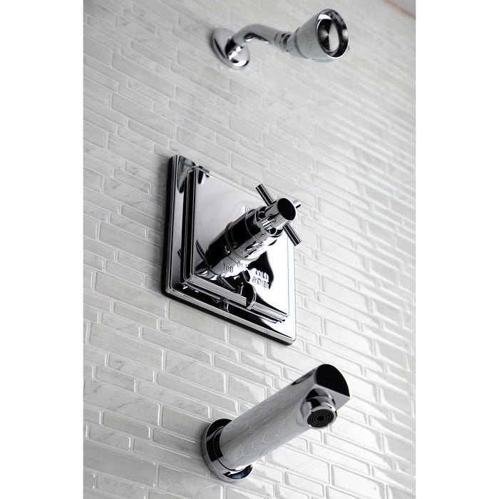 Kingston Sona KB86510DX Single-Handle Pressure Balanced Tub and Shower Faucet, Polished Chrome