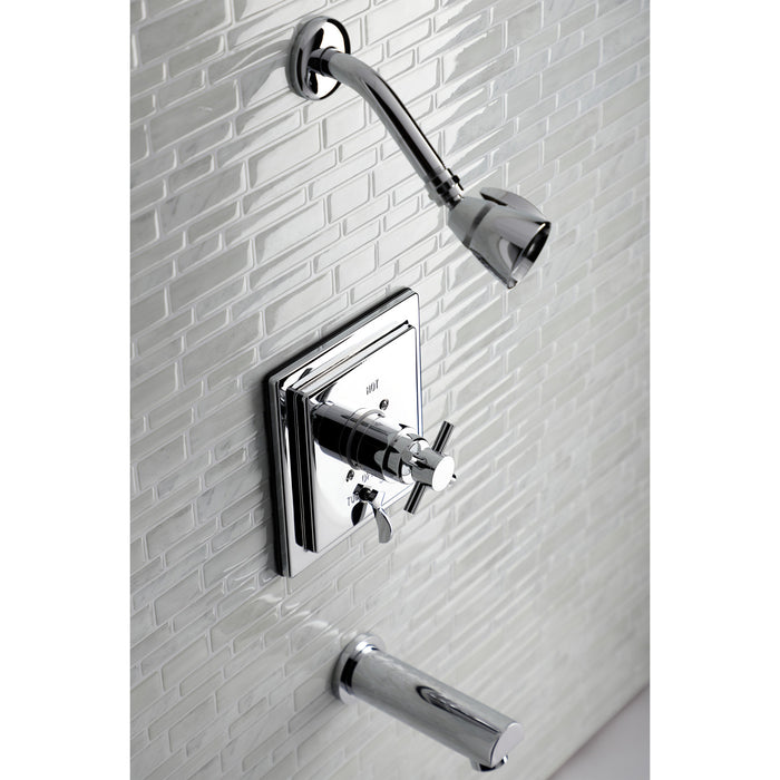 Kingston Sona KB86510DX Single-Handle Pressure Balanced Tub and Shower Faucet, Polished Chrome