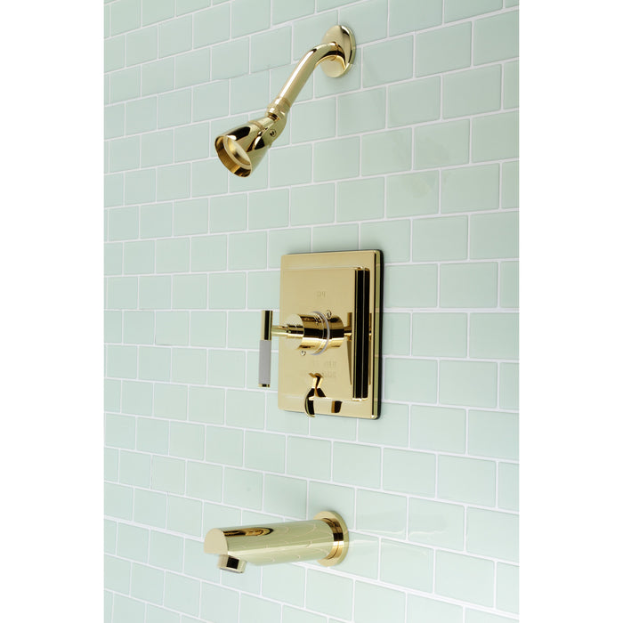 Kingston Sona KB86520CKL - Kaiser Single-Handle Pressure Balanced Tub and Shower Faucet, Polished Brass