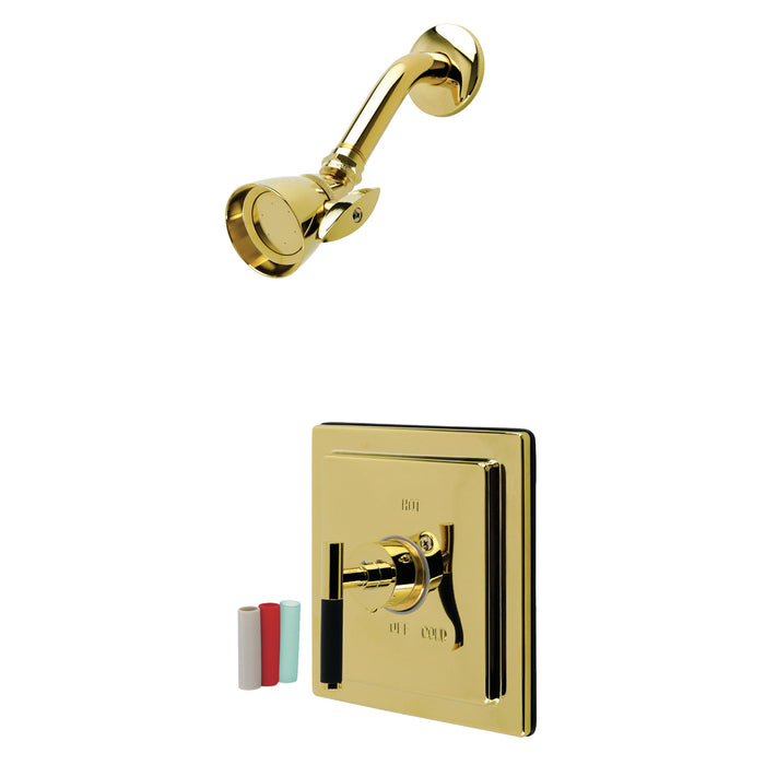Kingston Sona KB8652CKLSO - Kaiser Single-Handle Pressure Balanced Tub and Shower Faucet, Polished Brass