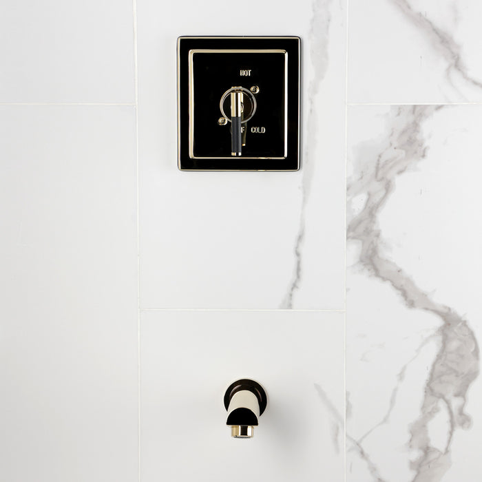 Kingston Kaiser KB8652CKLTO Single-Handle Pressure Balanced Tub Faucet, Polished Brass