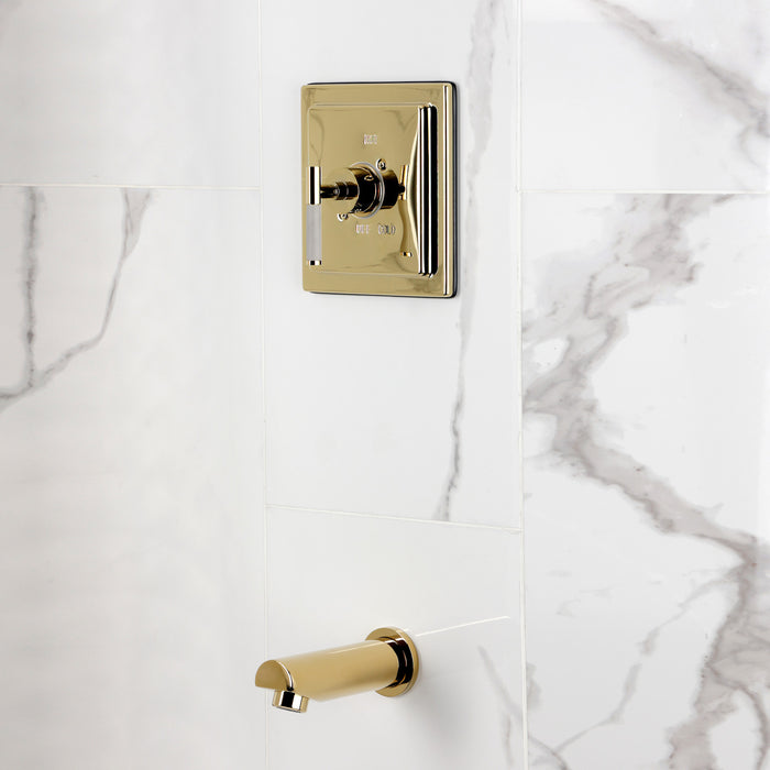 Kingston Kaiser KB8652CKLTO Single-Handle Pressure Balanced Tub Faucet, Polished Brass