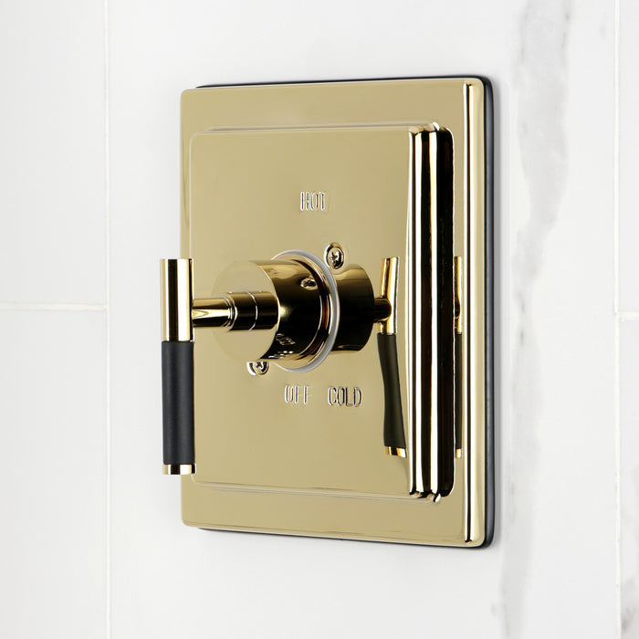 Kingston Kaiser KB8652CKLTO Single-Handle Pressure Balanced Tub Faucet, Polished Brass