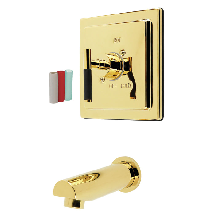 Kingston Kaiser KB8652CKLTO Single-Handle Pressure Balanced Tub Faucet, Polished Brass