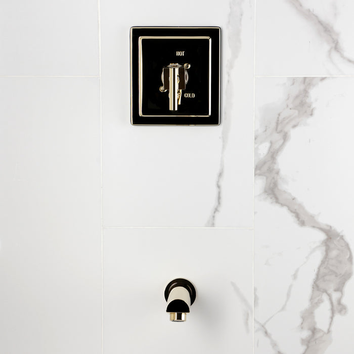 Kingston Sona KB8652CQLTO - Claremont Single-Handle Pressure Balanced Tub Faucet, Polished Brass