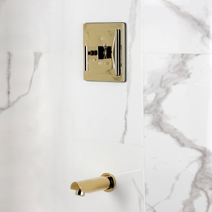 Kingston Sona KB8652CQLTO - Claremont Single-Handle Pressure Balanced Tub Faucet, Polished Brass