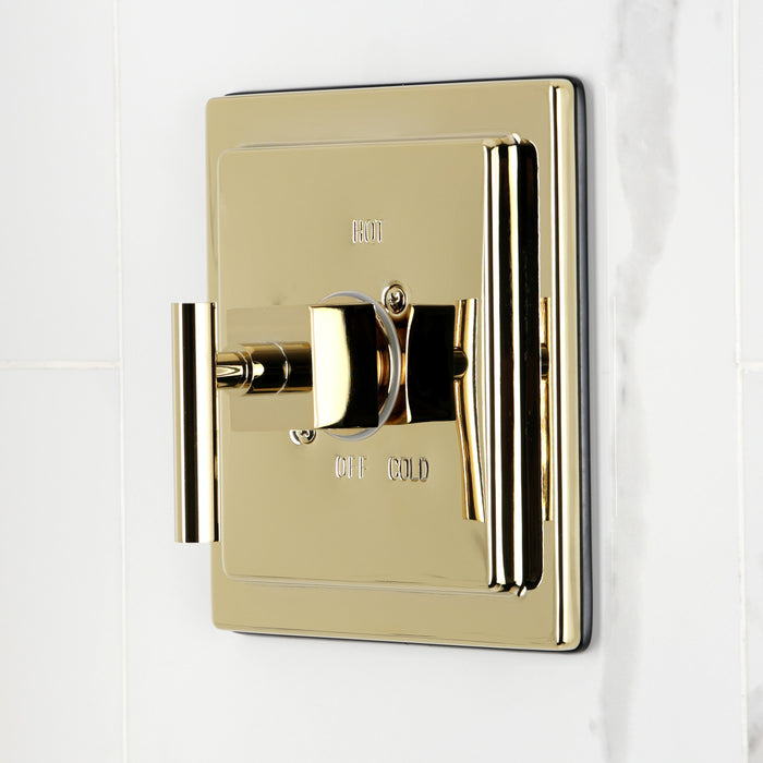 Kingston Sona KB8652CQLTO - Claremont Single-Handle Pressure Balanced Tub Faucet, Polished Brass