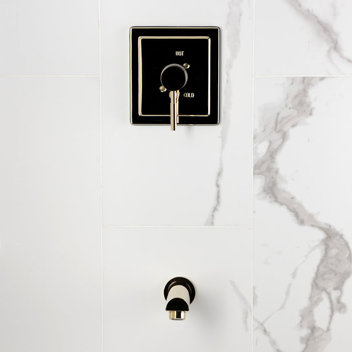 Kingston Concord KB8652DLTO Single-Handle Pressure Balanced Tub Faucet, Polished Brass