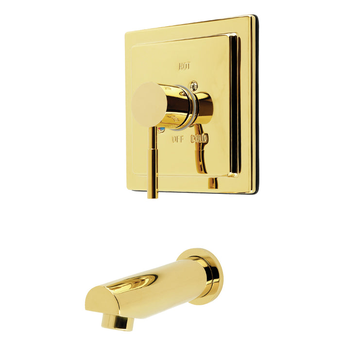 Kingston Concord KB8652DLTO Single-Handle Pressure Balanced Tub Faucet, Polished Brass