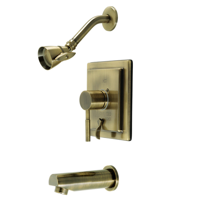 Kingston Sona KB86530DL - Concord Single-Handle Pressure Balanced Tub and Shower Faucet, Antique Brass