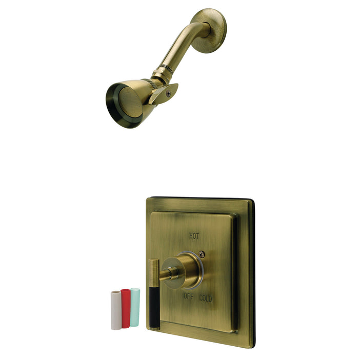 Kingston Sona KB8653CKLSO - Kaiser Single-Handle Pressure Balanced Tub and Shower Faucet, Antique Brass