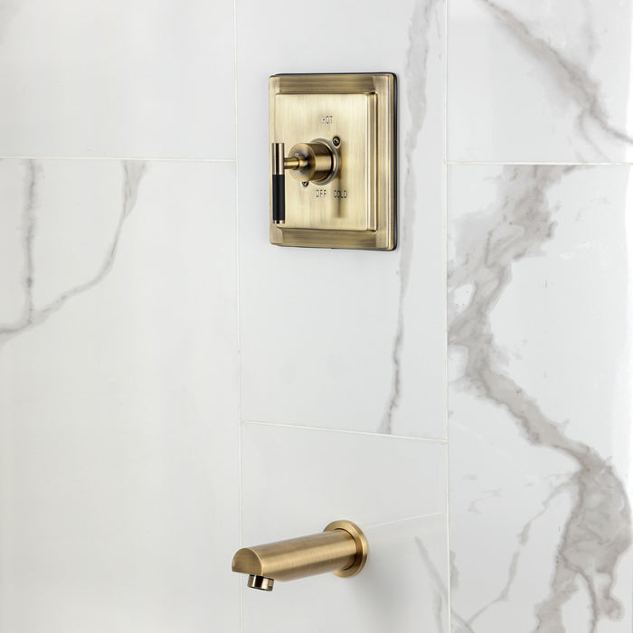 Kingston Kaiser KB8653CKLTO Single-Handle Pressure Balanced Tub Faucet, Antique Brass