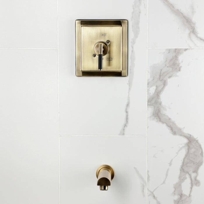 Kingston Kaiser KB8653CKLTO Single-Handle Pressure Balanced Tub Faucet, Antique Brass
