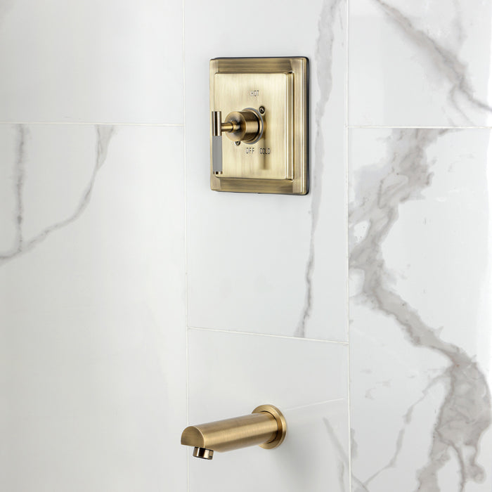 Kingston Kaiser KB8653CKLTO Single-Handle Pressure Balanced Tub Faucet, Antique Brass