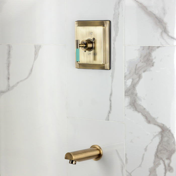 Kingston Kaiser KB8653CKLTO Single-Handle Pressure Balanced Tub Faucet, Antique Brass